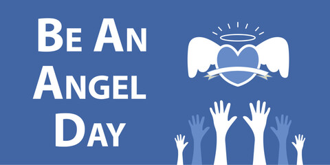 Be An Angel Day web vector banner design illustration