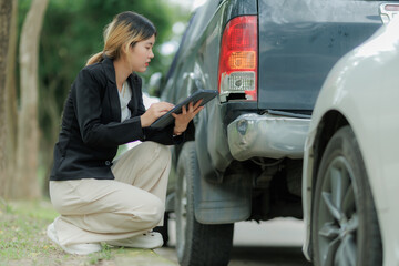 Car insurance claim and coverage concept, ensuring peace of mind for drivers.