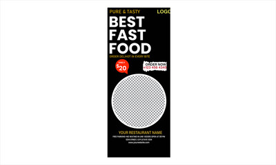 food roll up banner design
