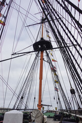 Fototapeta premium Hartlepool, United Kingdom - August 1st 2025: &nbsp;Step aboard HMS Trincomalee&nbsp;at the National Museum of the Royal Navy, Hartlepool, where 200 years of maritime history come to life!