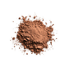 Ground cocoa powder in a small pile