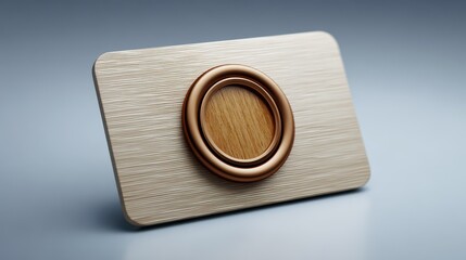 Elegant Wooden Frame with Copper Accents