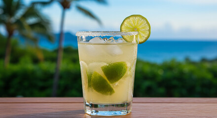Elderly shepherd with a white beard and a wooden crook stands in a field with sheep grazing in the background