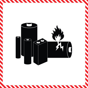 UN 3481 Lithium Battery Mark ADR Compliant Label for LBM Transport.