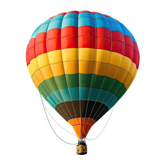 Fototapeta premium Multicolored Hot Air Balloon Ascending Skyward.