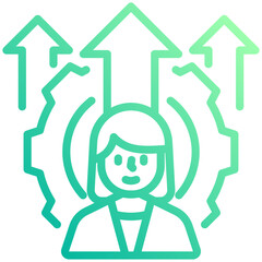 skill development icon for career, business, website, application, printing, document, poster design, etc