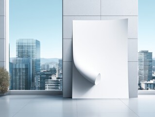 Blank Poster Mockup: Modern City View