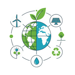 Sustainability vector illustration design