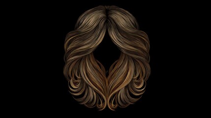 Wavy Brown Hair, Style Illustration