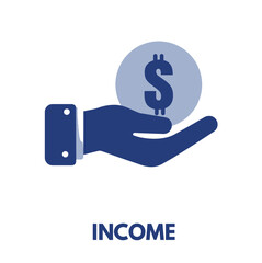 income vector illustration icon and graphic.