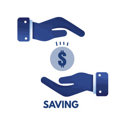 Saving money vector illustration icon, professional business concept illustration