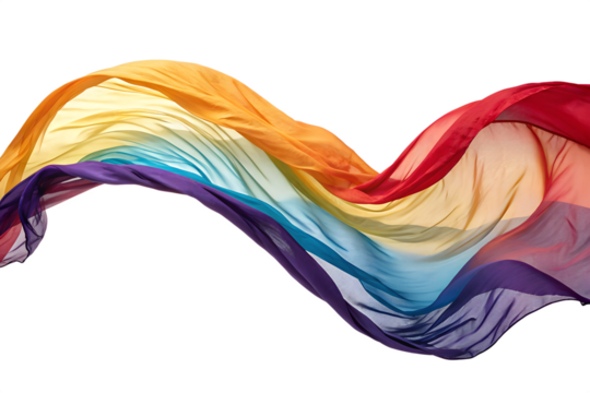 Vibrant Rainbow Fabric Waves A Symbol of Pride and Unity, Perfect for LGBTQ+ Celebrations and Diverse Community Projects.