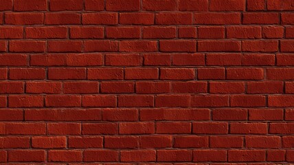 Obraz premium Red brick wall texture in sunlit environment. AI generated
