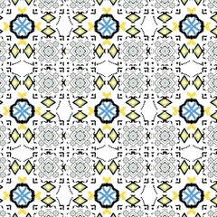 Monochrome Geometric Seamless Background for Decoration