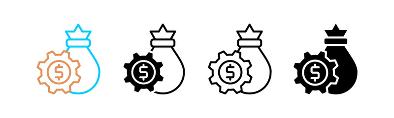 Venture Capital Multi style icon in line color, mixed, lineal color, glyph, line.
