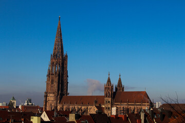 Naklejka premium cathedral in germany as seen from the hill