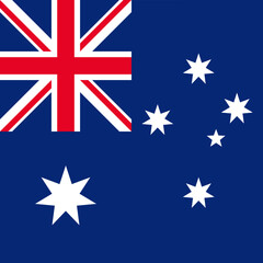 Fototapeta premium Flag of Australia- square variant