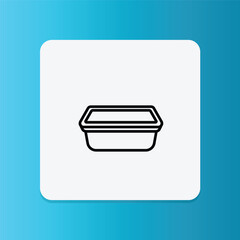 Minimal food tray icon for frozen packaging