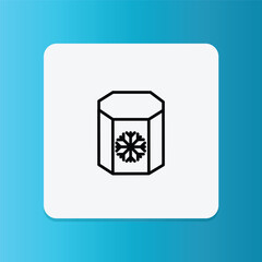 Food container icon for frozen goods