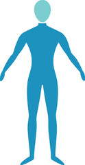 flat human body silhouette 