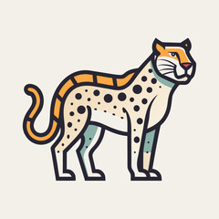 vector illustration of a cartoon tiger