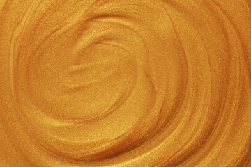 Glowing orange bronzer shimmering cosmetic miracle texture gel face and body gel oil with bronze