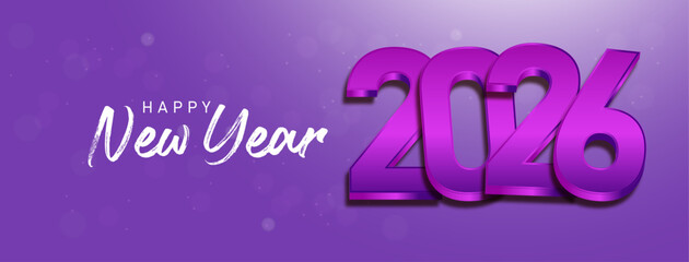 2026 Happy New Year Design For Banner, Poster post Design 2026 Flat New Year Gold Text Number Design Vector Illustration.