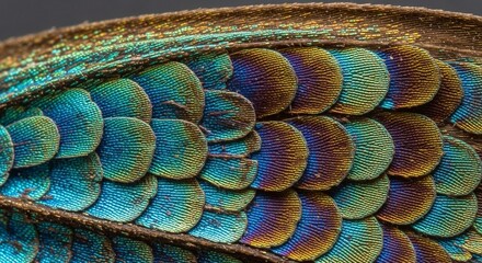 Stunning iridescent insect scales create a mesmerizing, vibrant, and unique abstract design