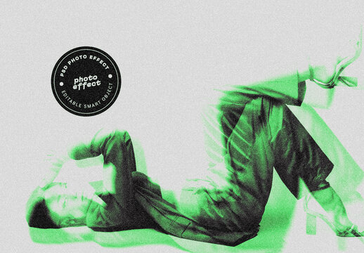 Glitch Double Exposure Photo Effect