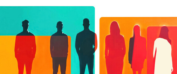 PNG A group of international business owner silhouette person people.