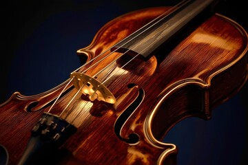 Fototapeta premium violin on black background