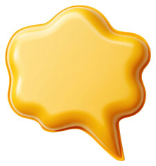 PNG Goldenrod-yellow thought bubble shape illustration graphic speech.