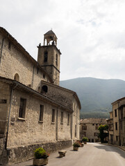 Medieval Bell Tower in a Quiet Village Street
