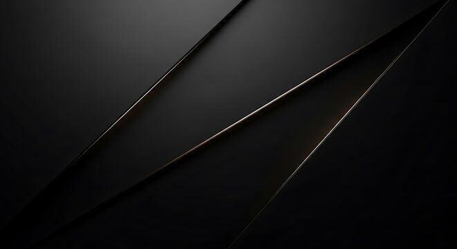 Photo abstract dark background with sharp geometric lines and gold accents