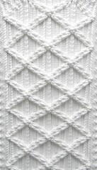 Intricate white-on-white single needle stitch texture , backdrop, minimalist, close-up