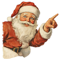 PNG Vintage Santa Claus Pointing