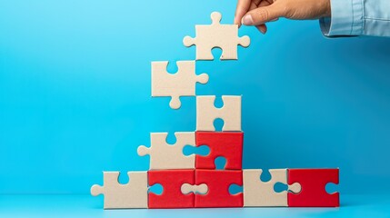 Fototapeta premium Career development and promotion concept.