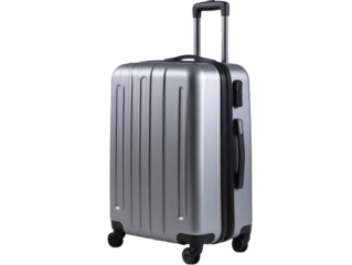 Modern Travel Suitcase, Front View, Transparent PNG