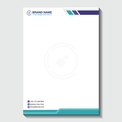 Modern company letterhead design template perfect for branding and professional communication materials projects