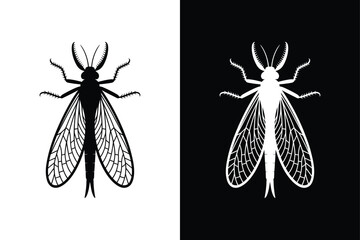 Aphid Lion icon vector on White Background ,Vector Art Illustration on white background.