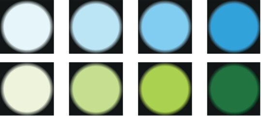 Massive Vector Set of Grunge-Inspired Circle Brush Illustrations Infused with Black Square outline Colorful Aesthetics for Unique Digital and Print Designs