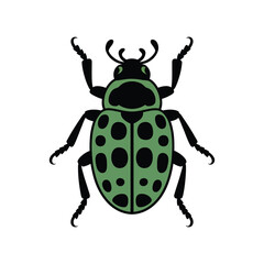 Leaf Beetle icon vector on White Background ,Vector Art Illustration on white background.