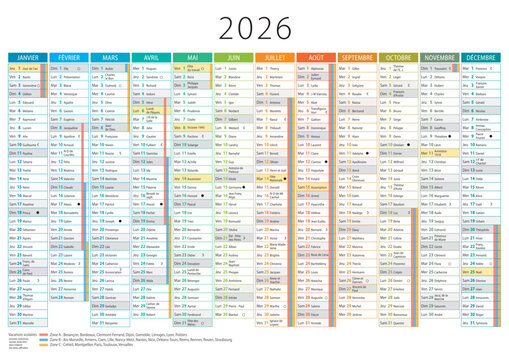 CALENDRIER 2026 12 mois