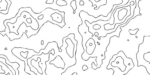 Abstract contour lines pattern isolated on white background isolated on transparent background