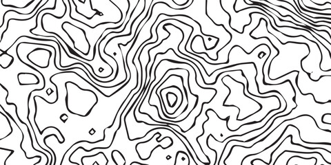 Fototapeta premium Abstract topographic contour lines pattern isolated on white background isolated on transparent background