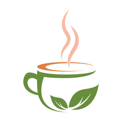 Tea drink logo  icon