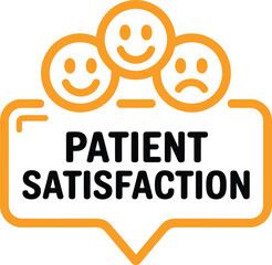 Patient satisfaction survey feedback with happy and sad faces