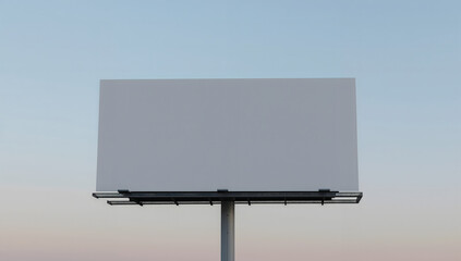 Obraz premium Minimalist Blank Billboard Against Clear Sky