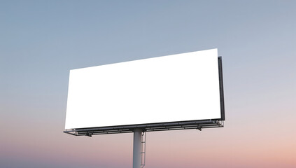 Fototapeta premium Minimalist Blank Billboard Against Clear Sky