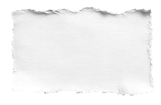 Blank, ripped sheet of white paper